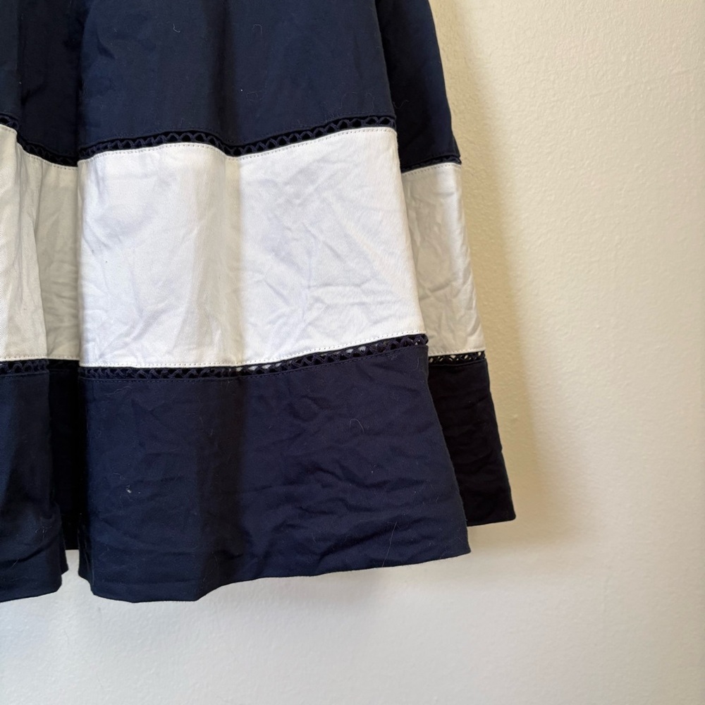 Eliza J Navy and White Striped Midi Dress Size 4 - Picture 8 of 15